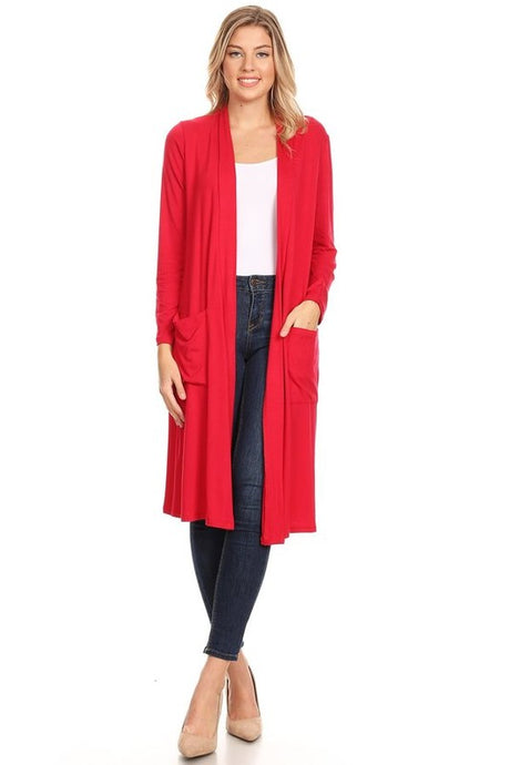 Solid Colors Duster Cardigan king-general-store-5710.myshopify.com