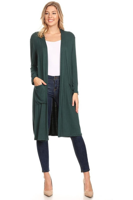 Solid Colors Duster Cardigan king-general-store-5710.myshopify.com