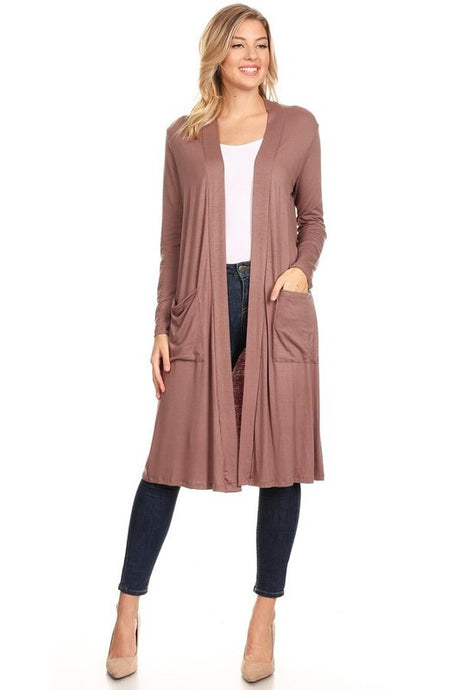 Solid Colors Duster Cardigan king-general-store-5710.myshopify.com