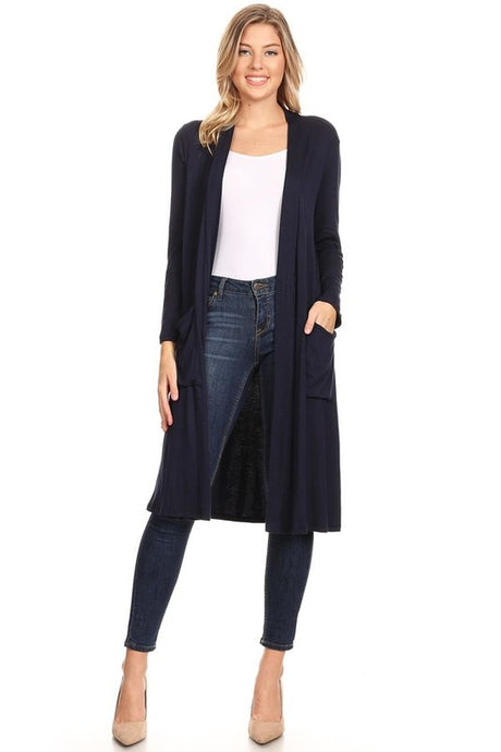 Solid Colors Duster Cardigan king-general-store-5710.myshopify.com