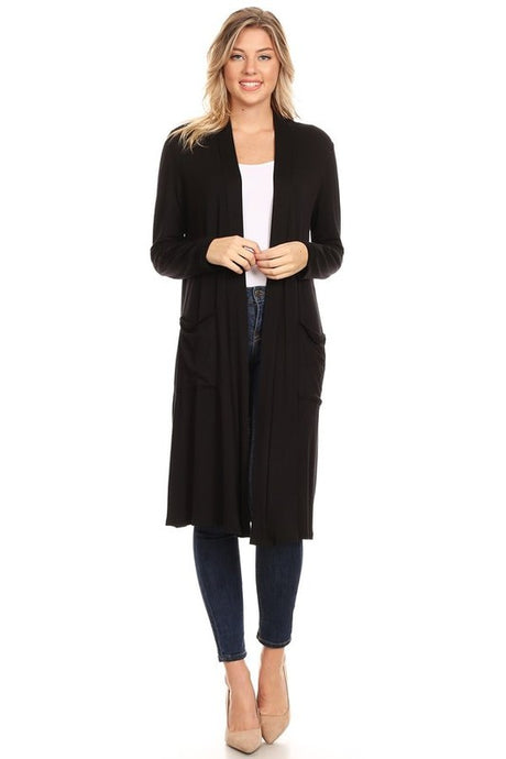 Solid Colors Duster Cardigan king-general-store-5710.myshopify.com