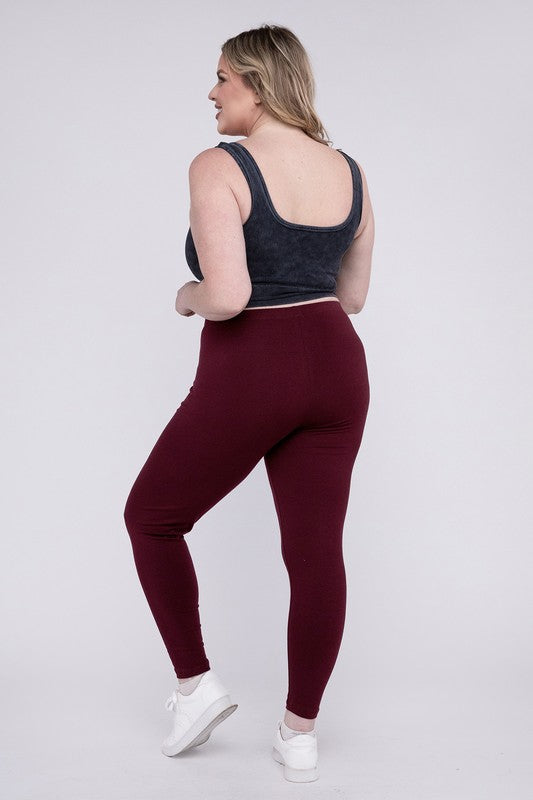 Plus Premium Cotton Full Length Leggings king-general-store-5710.myshopify.com