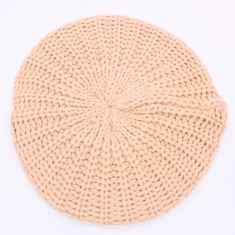 KNITTED CABLE KNIT FASHION BERET king-general-store-5710.myshopify.com