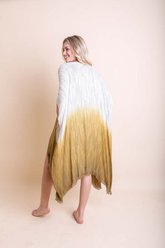 Ombre Vertical Multicolor Stitched Kimono king-general-store-5710.myshopify.com