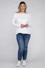 Plus Cotton Crew Neck Long Sleeve T-Shirt king-general-store-5710.myshopify.com