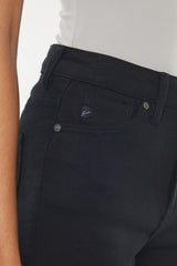 Casual High Rise Black Denim Shorts