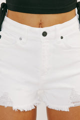 White Hazel High Rise Shorts king-general-store-5710.myshopify.com