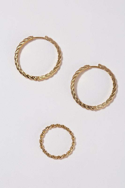 Twine Ring and Earring Set king-general-store-5710.myshopify.com