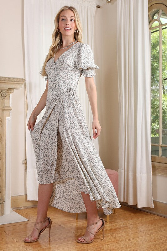 Short Sleeve V-Neck Midi Dress king-general-store-5710.myshopify.com