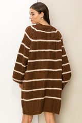 Made for Style Oversized Striped Sweater Cardigan king-general-store-5710.myshopify.com