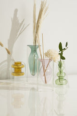 Double Layer Transparent Glass Vase 3pc Set