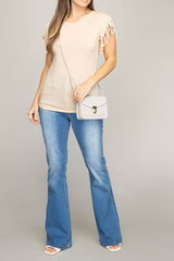 Fringe Trim Tee Shirt