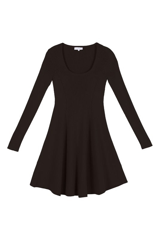 Knitted Fit and Flare Dress king-general-store-5710.myshopify.com