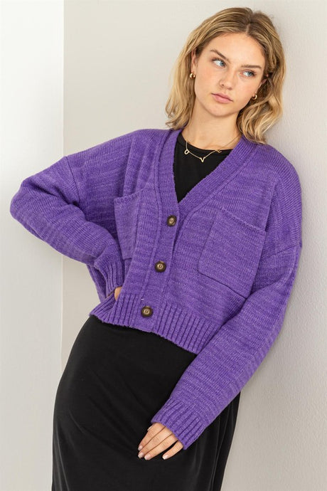 Cute Mood Crop Shoulder Cropped Cardigan Sweater king-general-store-5710.myshopify.com