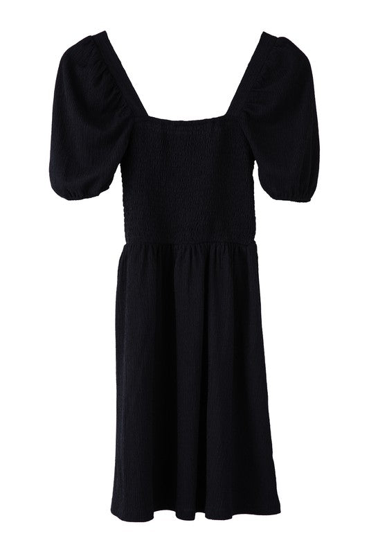 Puff Sleeved Smocked Mini Dress king-general-store-5710.myshopify.com