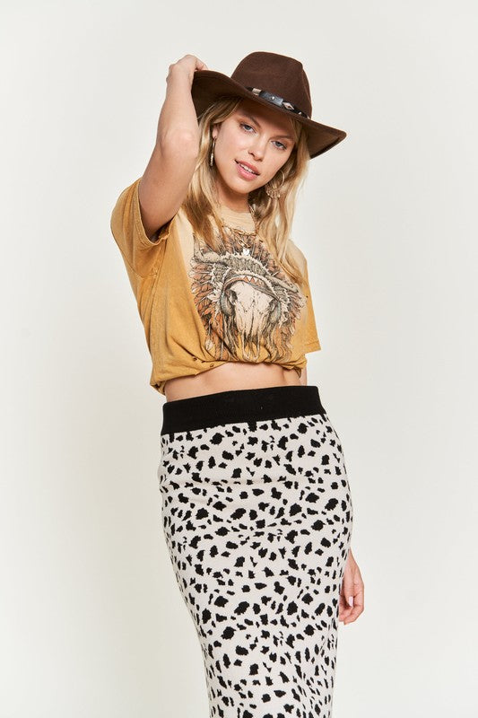 PLUS ANIMAL PRINT SWEATER SKIRT king-general-store-5710.myshopify.com