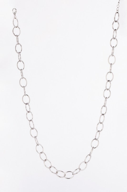 Chain Bracelet and Necklace Set - Silver king-general-store-5710.myshopify.com