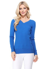 Women's Long Sleeve V-Neck Pulll Over Sweater Top king-general-store-5710.myshopify.com