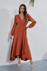 Women's V-Neck Long Sleeve Maxi Dress king-general-store-5710.myshopify.com