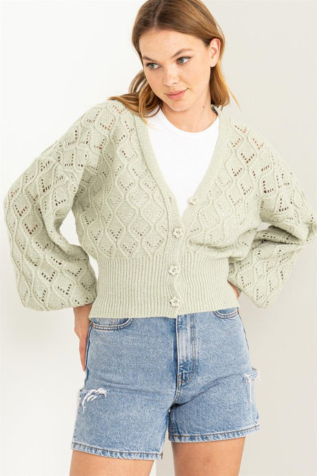 Days Together Pointelle Sweater Cardigan king-general-store-5710.myshopify.com