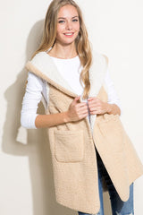 Oversized Sherpa Long Vest