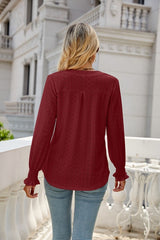 V-Neck Long Sleeve Top