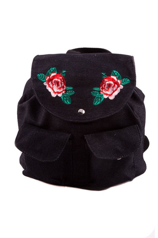 Floral Embroidered Backpack king-general-store-5710.myshopify.com