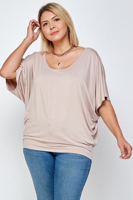 Solid Knit Top with A Flowy Silhouette