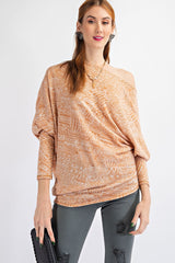 Tribal Printed Knit Top in Camel