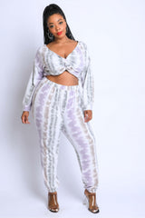 Tie Die Off Shoulder Set