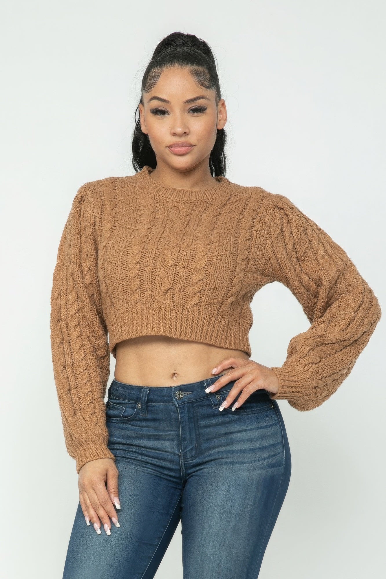 Cable Pullover Sweater Top