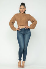 Cable Pullover Sweater Top