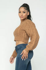 Cable Pullover Sweater Top