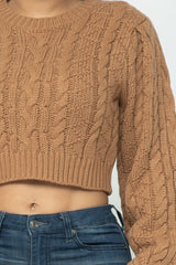 Cable Pullover Sweater Top