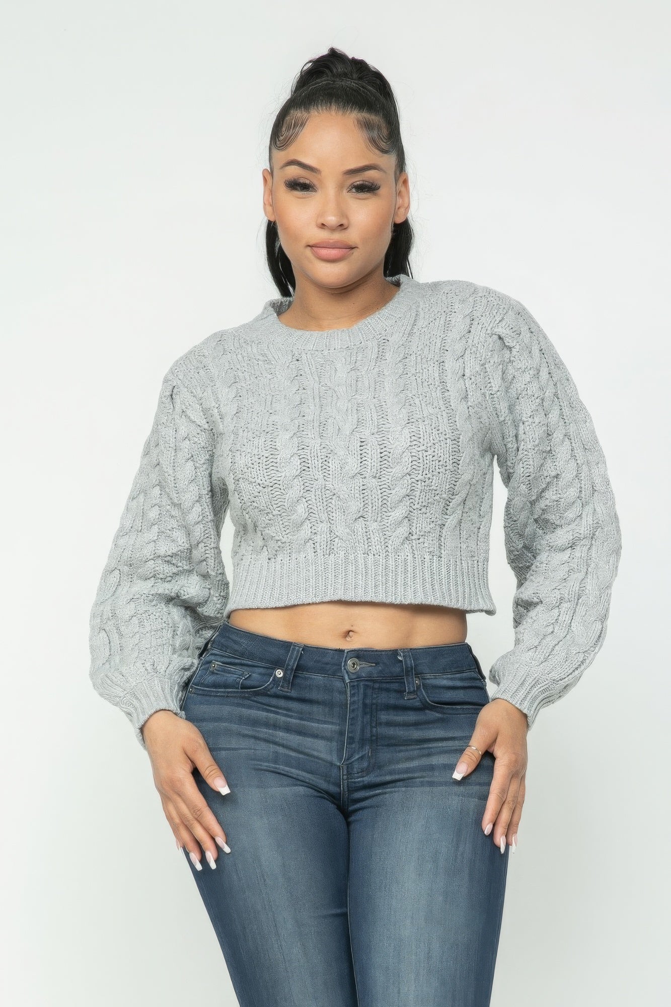 Cable Pullover Sweater Top