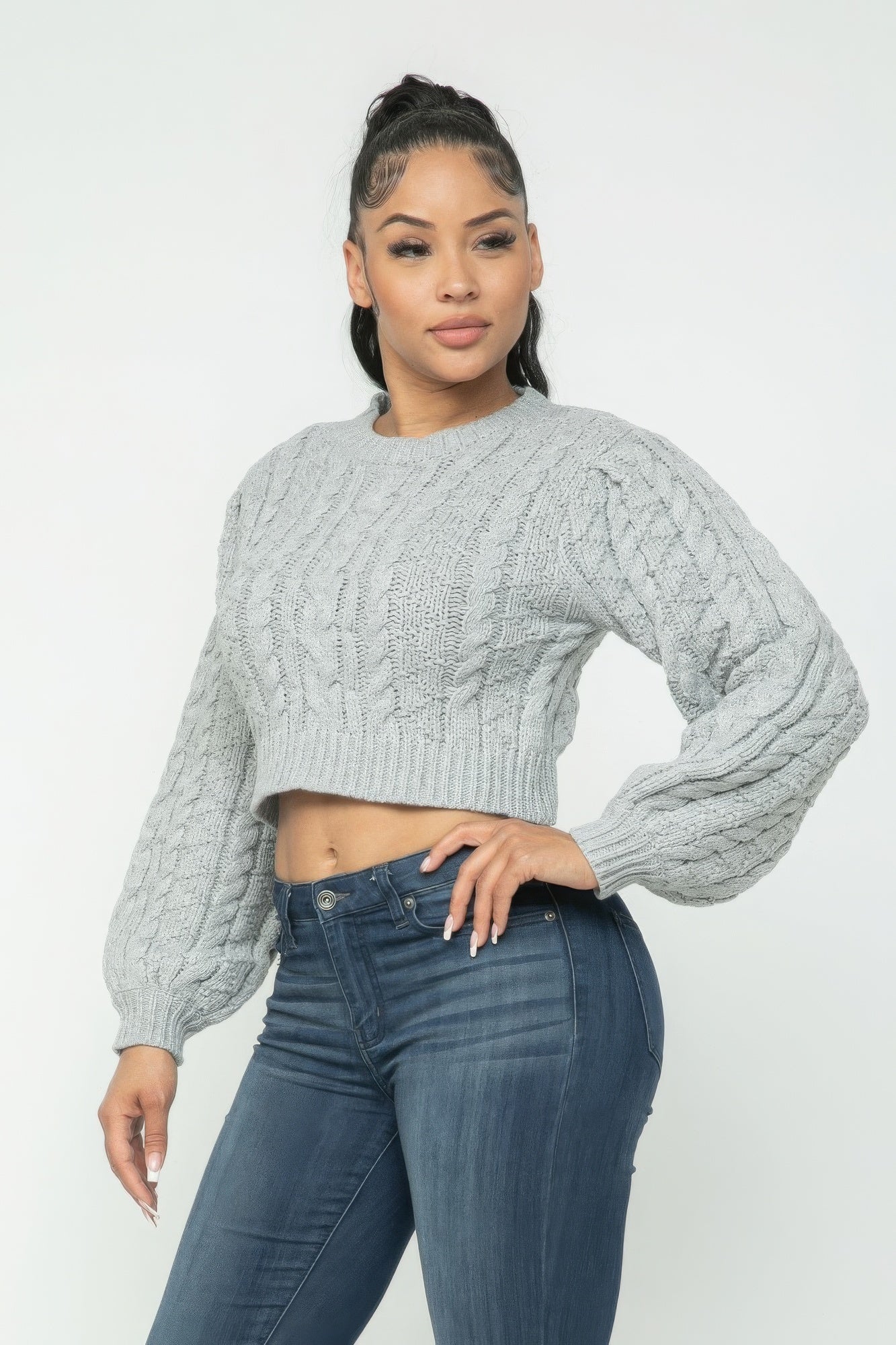 Cable Pullover Sweater Top