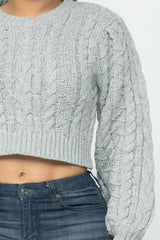 Cable Pullover Sweater Top