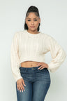 Cable Pullover Sweater Top