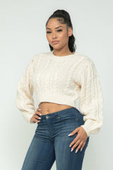 Cable Pullover Sweater Top