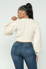 Cable Pullover Sweater Top