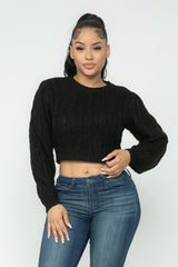 Cable Pullover Sweater Top