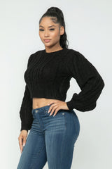 Cable Pullover Sweater Top