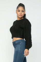 Cable Pullover Sweater Top