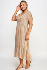 Plus Boho Maxi Dress with Slip