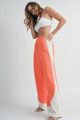 Two Toned Comfortable Chic Wide Leg Pants