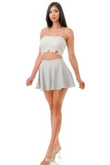 Pleated Mini Skort