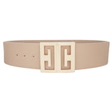 Mirror Cut Out Square Buckle Belt