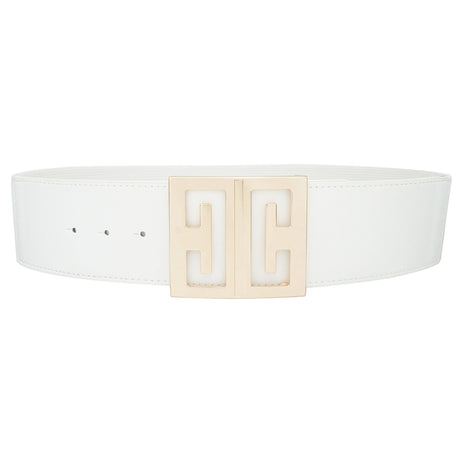 Mirror Cut Out Square Buckle Belt