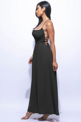 Black Side Slit Skirt Style Maxi Dress