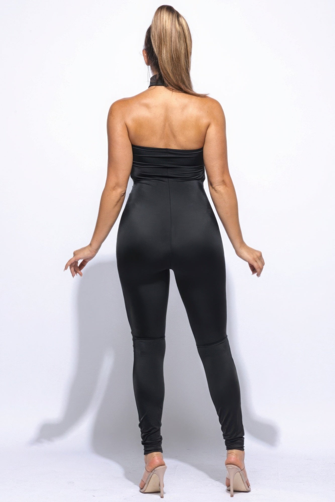 Black Choker Tube Jumpsuit